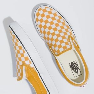 Yellow Checkered Slip-On Vans